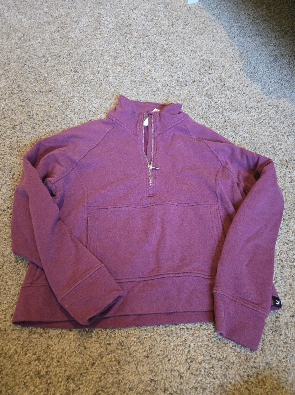💖Glyder Women's Casual Quarter-Zip Sweater Pullover - Plum